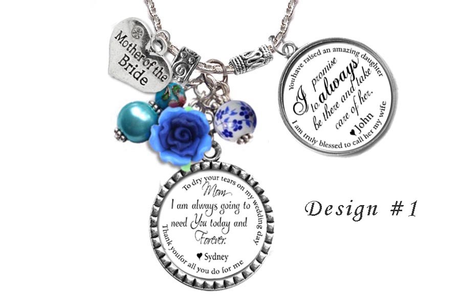 Personalized Mother of the Bride Double Quote Necklace