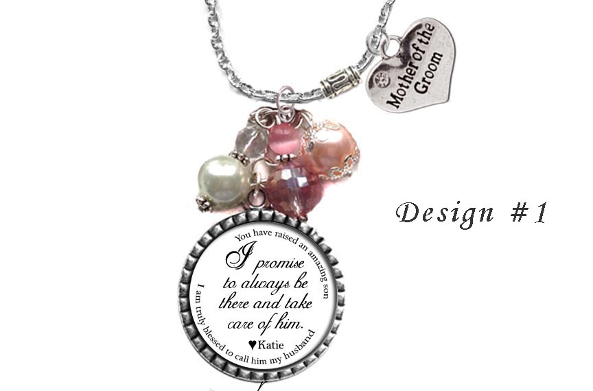 Personalized Mother of the Groom Quote Necklace